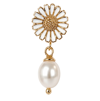 Christina Marguerite charm 6 mm forgylt sølv med perle